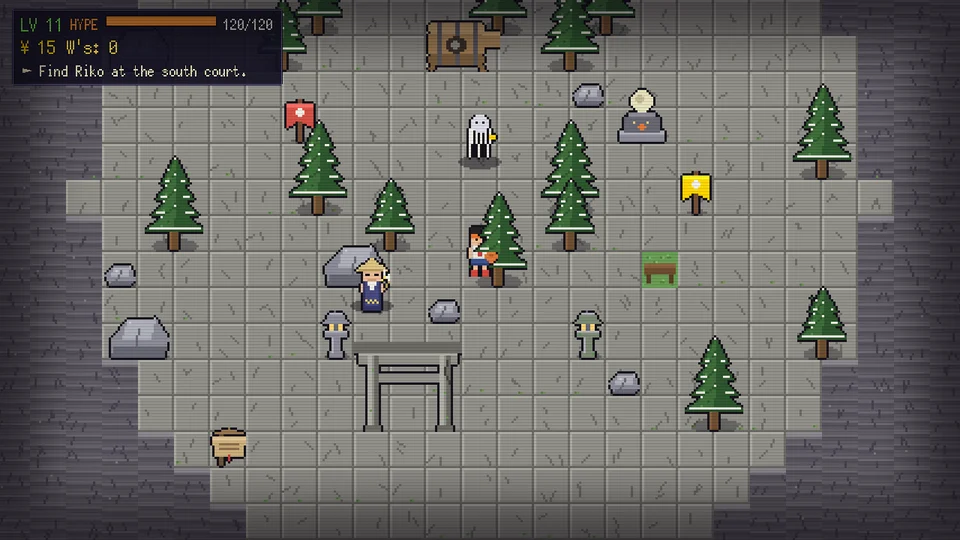 Basuketto no Ball screenshot, the whistle shrine at the summit of Kaminari Heights