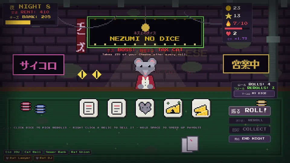 Nezumi no Dice screenshot, a jackpot payout on the casino floor